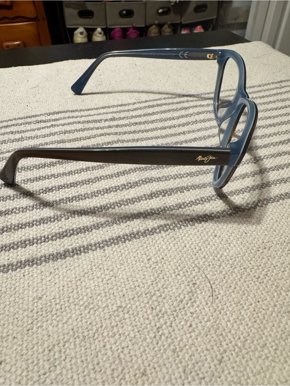Maui Jim Brown Frame with Blue Temples Kids Cat-Eye Sunglasses